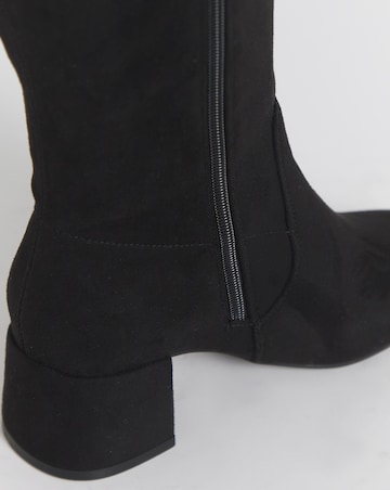 Amina Over The Knee Stretch Boots - Extra Wide Fit (EEE) Curvy/Super Curvy Calf