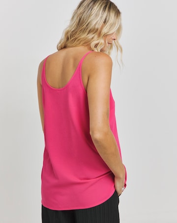 Pink Sleeveless Scoop Neck Cami