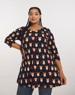 Joe Browns Christmas Corgi Jersey Tunic