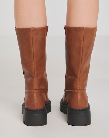 Peyton Chunky Biker Boots - Wide Fit (E) & Curvy Calf