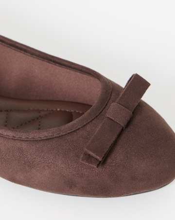 Abundance Classic Bow Ballerina Shoes - Extra Wide Fit (EEE)