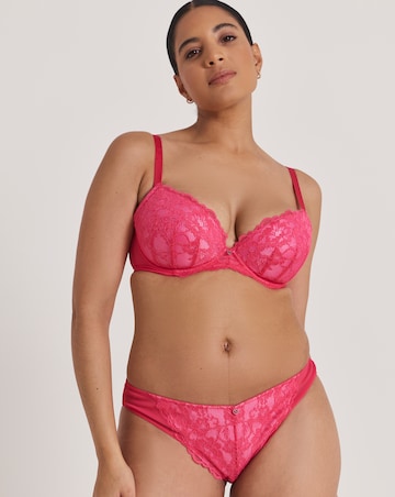 Ann Summers Sexy Lace Planet Plunge Bra Dark Pink