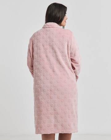 Pretty Secrets Button Through Fleece Dressing Gown