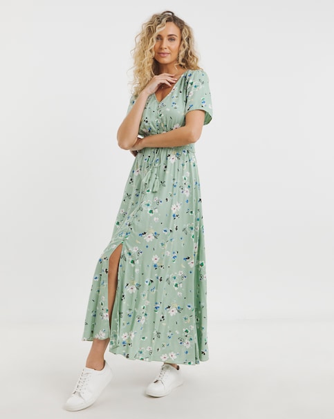 Joe Browns Sienna Floral Dress - Green Multicolour
