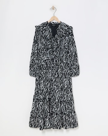 Lovedrobe Animal Ruffle Midi Dress