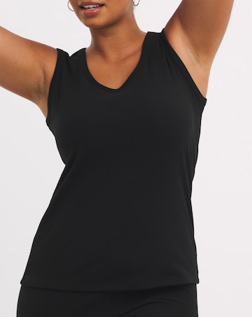 Pretty Secrets Thermal Brushed Fleece Vest - Black