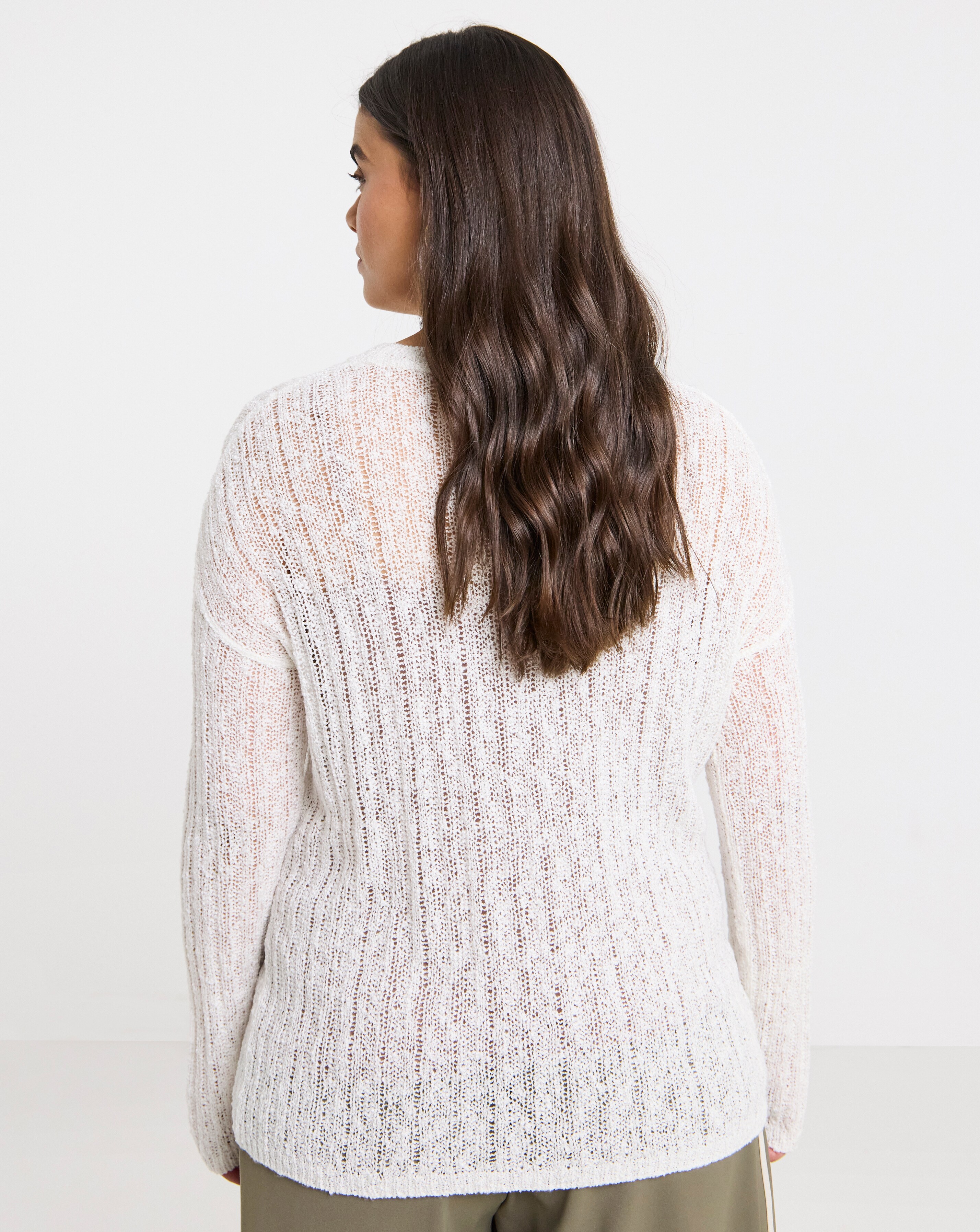 Maglione Donna Ex TU Avorio Con Maniche A Sbuffo - Taglie 8-24