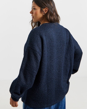 Navy Boucle Jumper