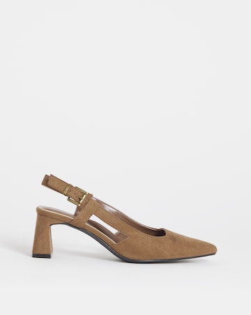 Cyrus Pointed Slingback Heeled Shoes - Extra Wide Fit (EEE)