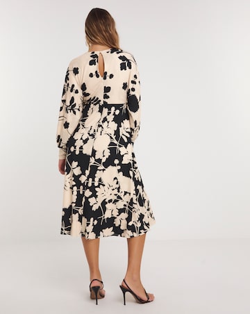 Joanna Hope Empire Deep Cuff Midi Dress