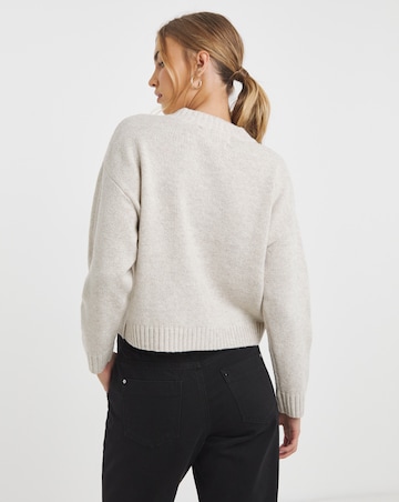 Native Youth Cross Stitch Knitted Cardigan