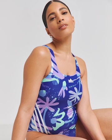 adidas Floral 3 Stripes Swimsuit