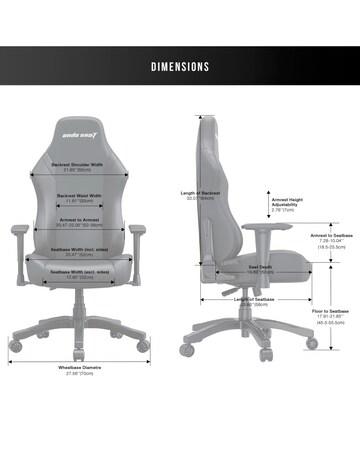 AndaSeat Luna Premium Gaming Chair - Black Fabric