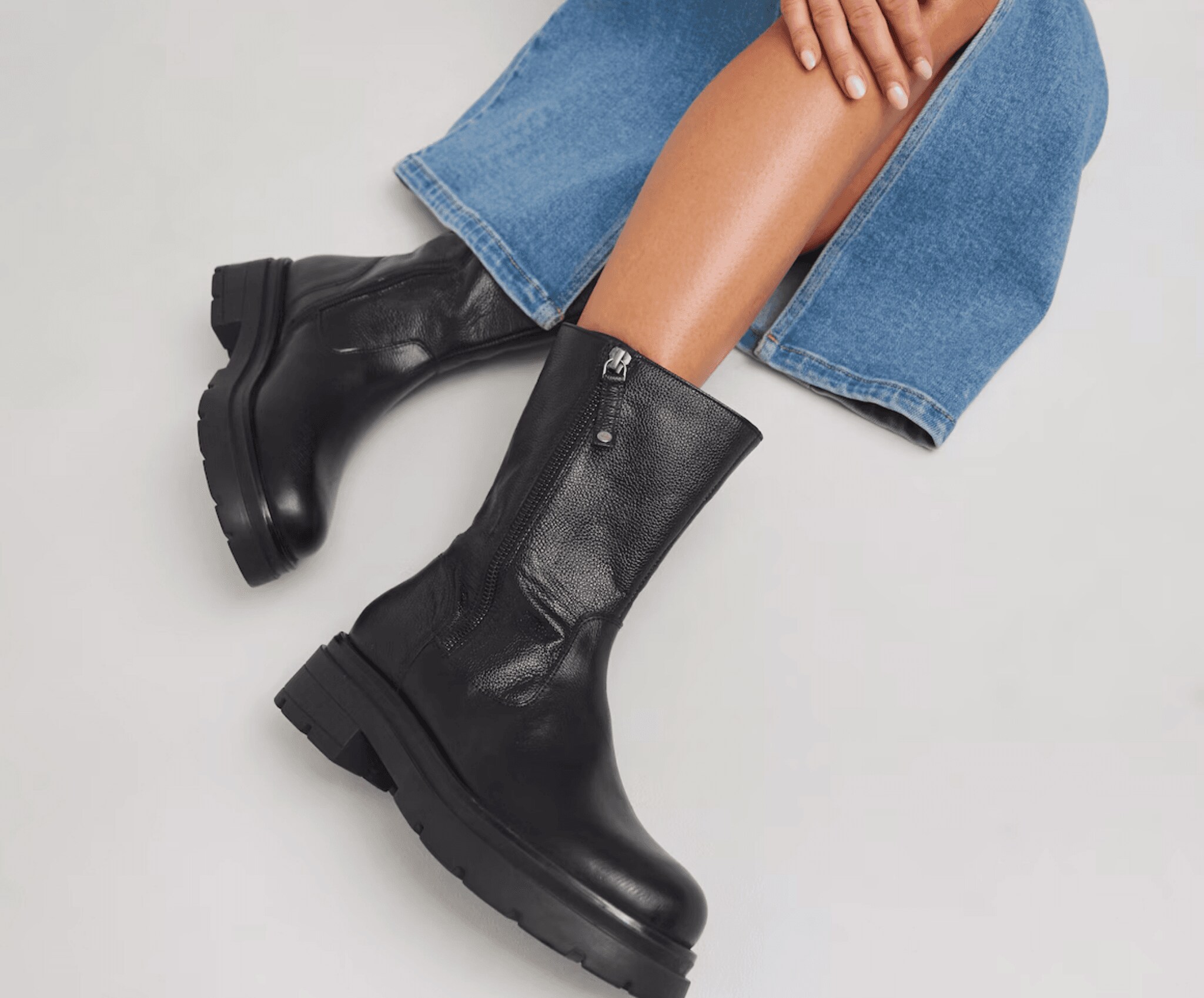 Black Doc Martin style black boots