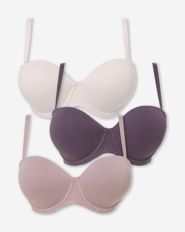 Pretty Secrets 3 Pack Cotton Multiway Bras