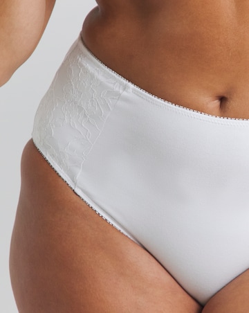 Pretty Secrets (2 Pack) New Sarah Cotton Full Fit Knickers White/Black