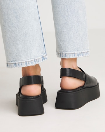 Maddie Slingback Flatform Sandals Wide E Fit Simply Comfort