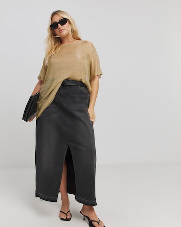 Gold Metallic Oversized T-Shirt