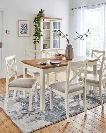Julipa Ashford Dining Table with 6 Ashford Chairs