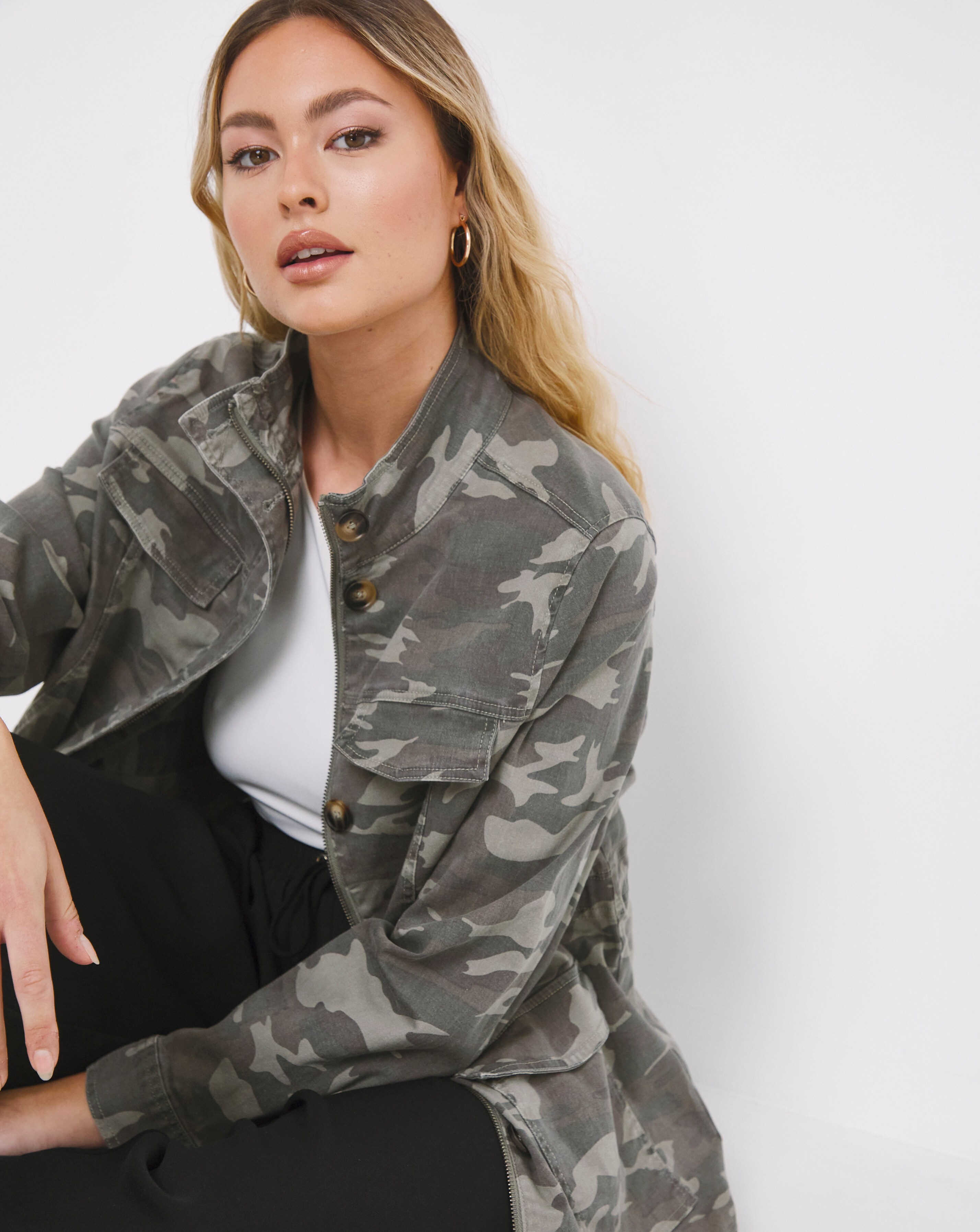 Khaki Camo Utility Jacket