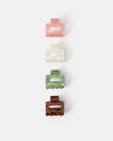 Accessorize 4pk Square Claw Clips