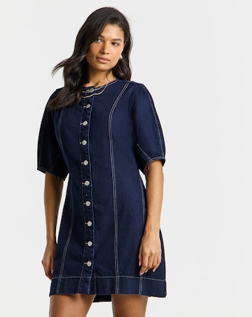 Indigo Cinched Mini Dress