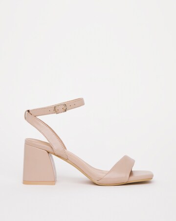 Rimini Barely There Block Heeled Sandals Wide Fit