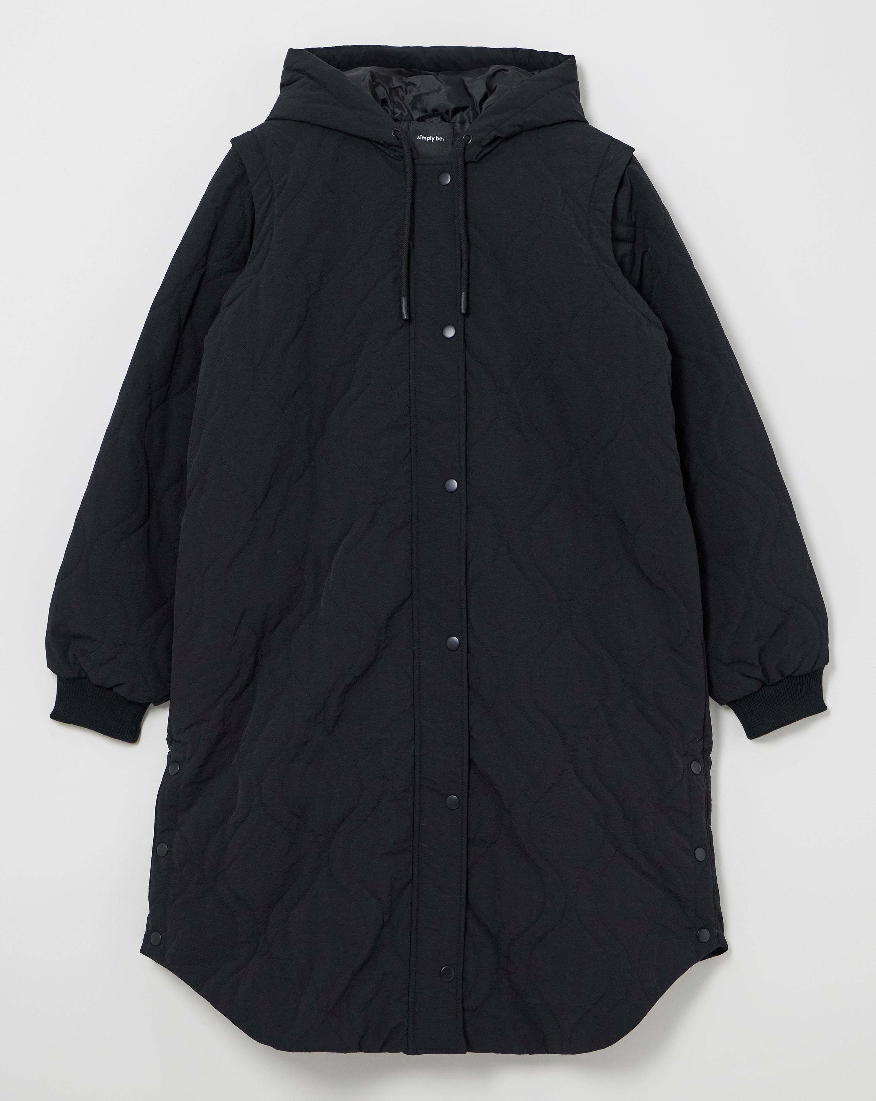simply complicated DOUBLE JACKET Black Double Onion Quilt 