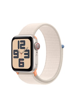 Apple Watch SE Cellular 40mm Starlight Aluminium Case, Starlight Sport Loop