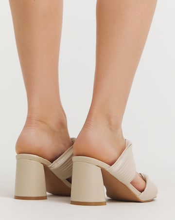 Milan Pleated Twist Strap Heeled Sandals Wide E Fit