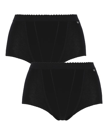 Sloggi 2Pack Light Control Maxi Knickers Black or White