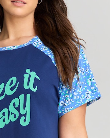 Joe Browns Jersey Take It Easy Nightie Blue