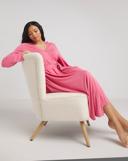 Pretty Secrets Cool Stretch Lace Midi Dressing Gown