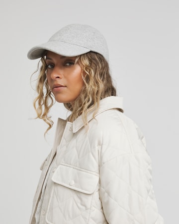 Stone Longline Quilted Shacket