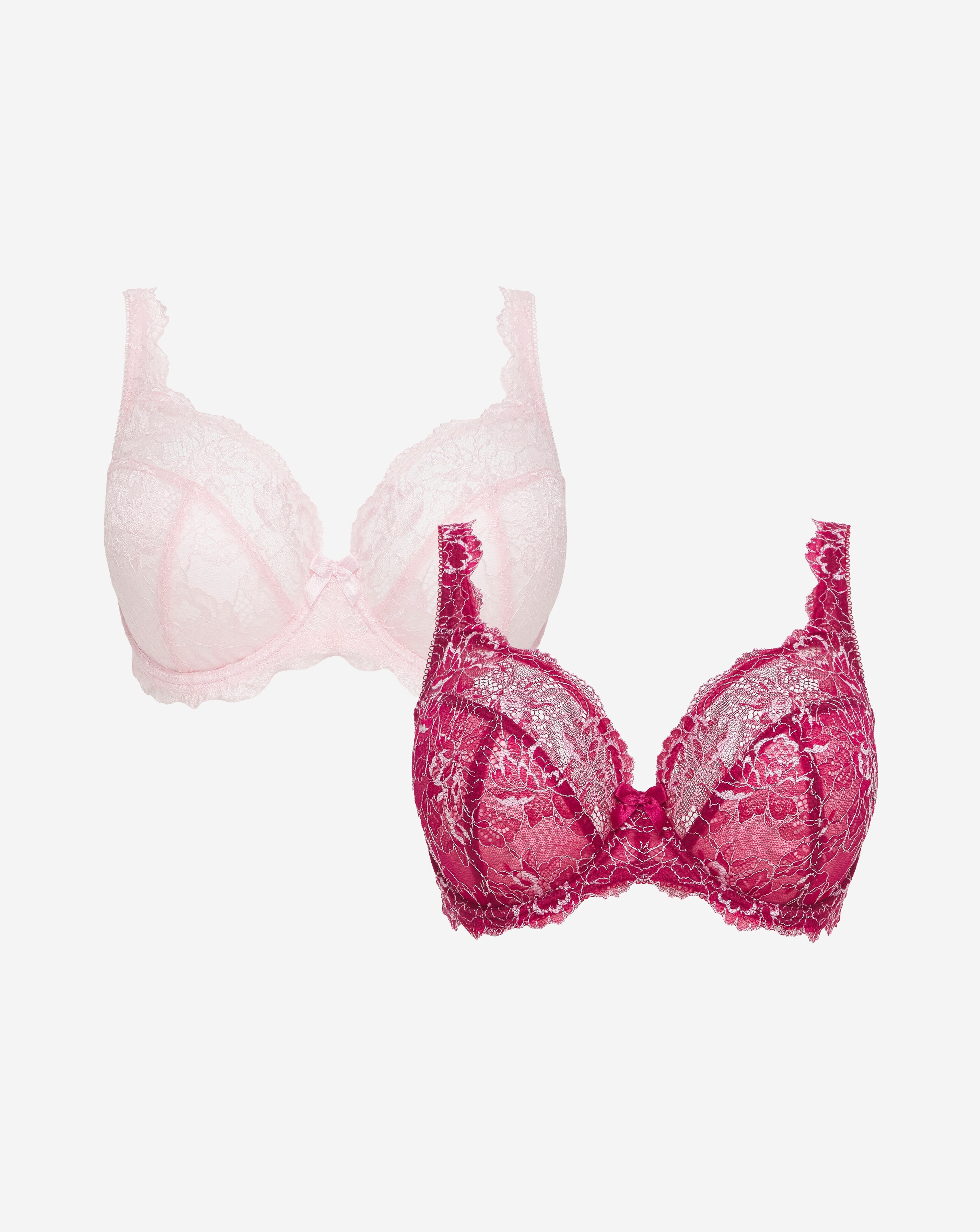 Pretty Secrets 2 Pack Ella Lace Full Cup Wired Bras B-K