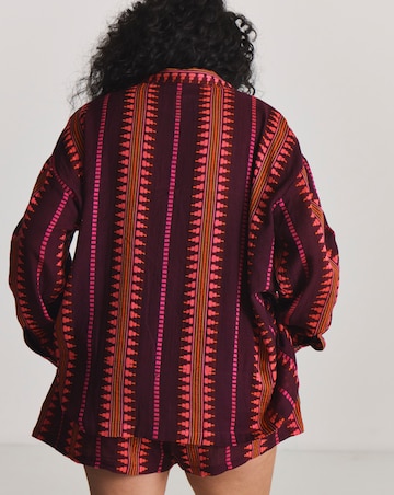 Jacquard Shirt and Shorts Beach Co-Ord Set