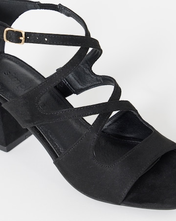 Dani Cross Over Strappy Block Heel Sandals - Extra Wide Fit (EEE)