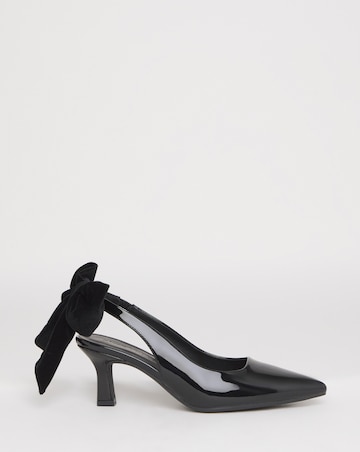 Petal Oversized Bow Slingback Heel Shoes - Extra Wide Fit (EEE)
