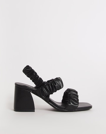Estell Stretch Ruched Heeled Sandals Wide E Fit