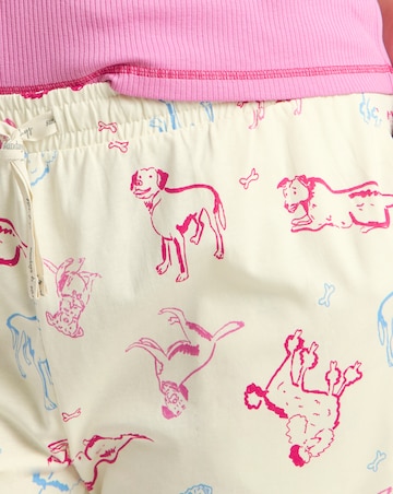 Simply Be (2 Pack) Dog Print Ribbed T-Shirt Pyjama Sets