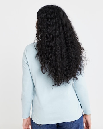 Grey Marl, White & Blue 3 Pack Long Sleeve Slash Neck Tops