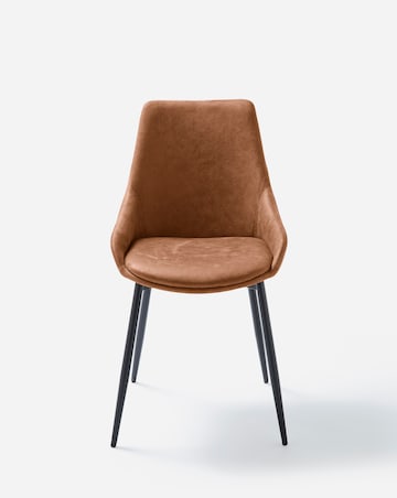 Etta Faux Leather Pair of Dining Chairs