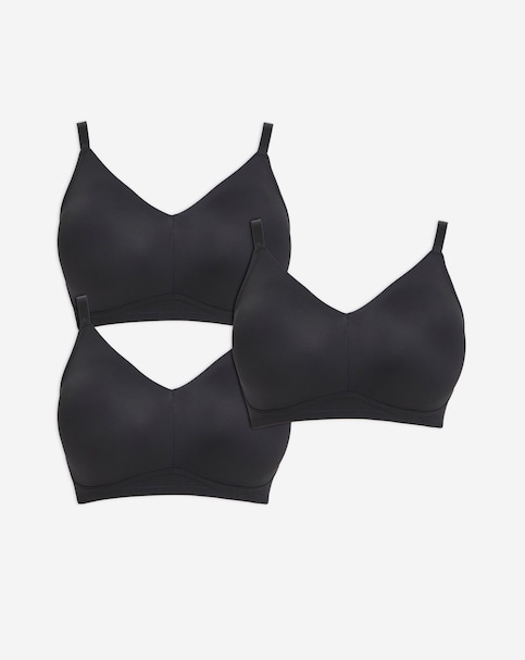 Pretty Secrets (3 Pack) New Claire Micro Moulded Full Cup Non Wired Bras (B-E)