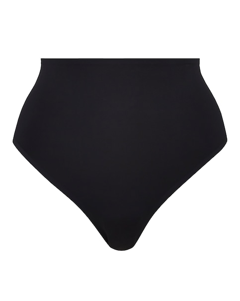Figleaves Smoothing High Waisted Thong -  Black