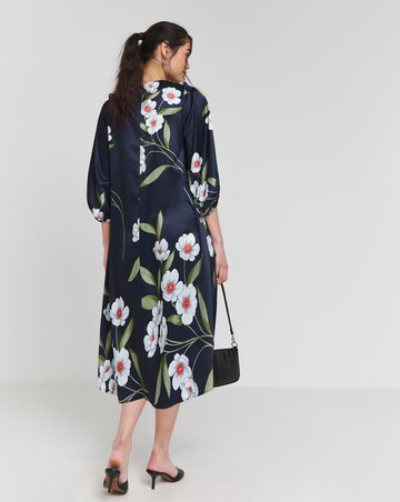 Joanna Hope Satin Floral Shift Dress