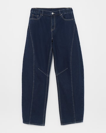 Simply Be Indigo Voluminous Barrel Leg Jean