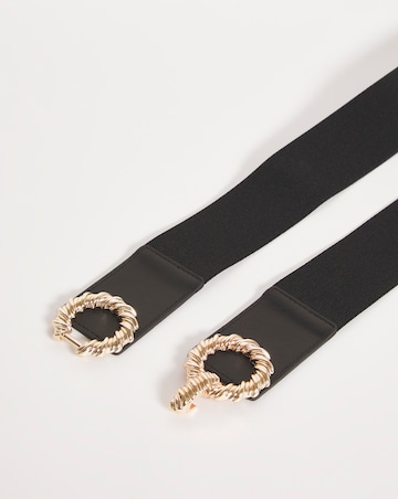 Twist Buckle Detail Elasticated Belt