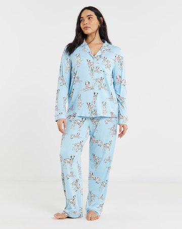 Chelsea Peers Classic Button Up Pyjama Set Dalmatian Dogs Print