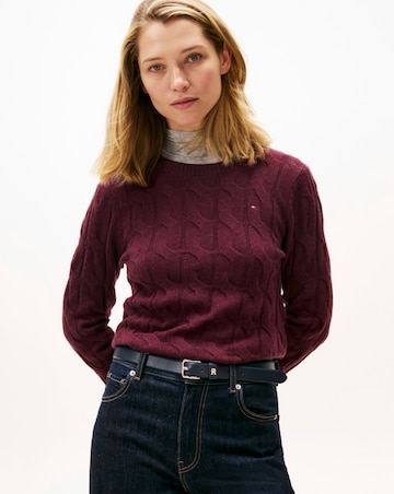 Tommy Hilfiger Soft Wool Cable Crew neck Long Sleeve Sweater