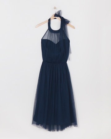 Little Mistress Halter Neck Tulle Occasion Dress